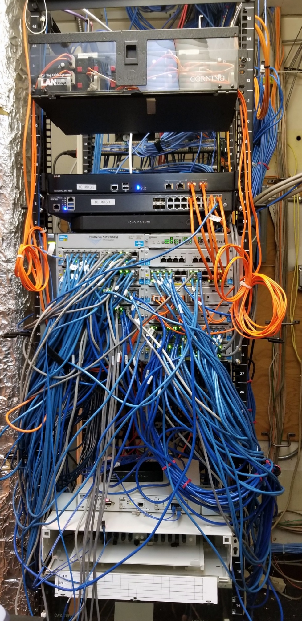 Before-Cabling Rack Cleanup